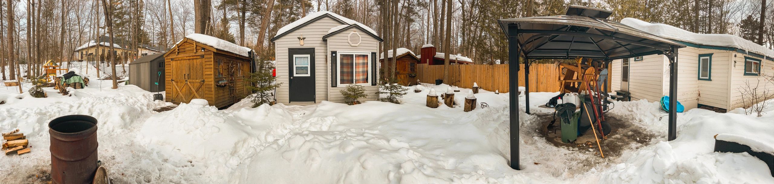 Chalet exterior in a country setting