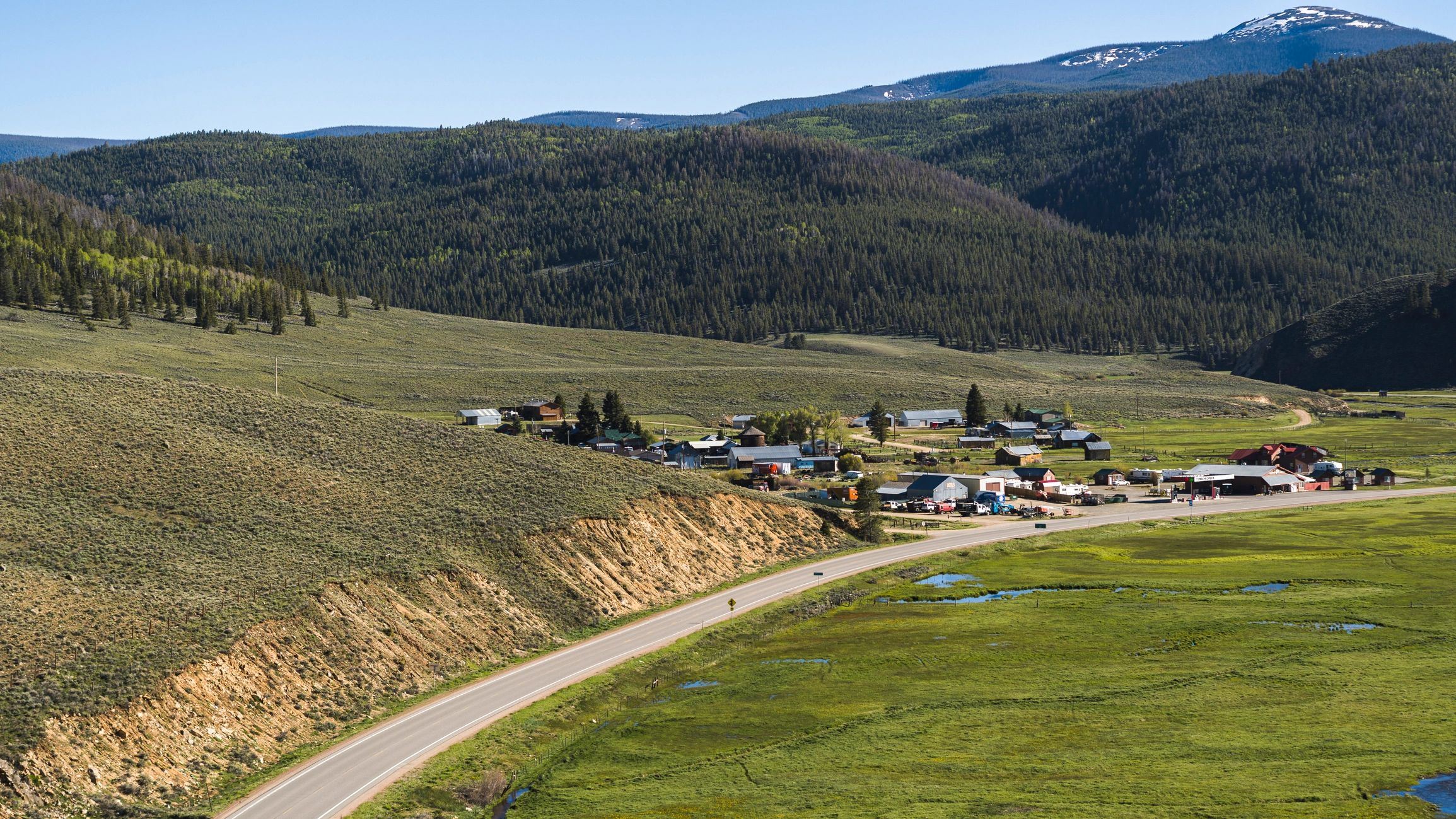 Rural mountain valley landscape